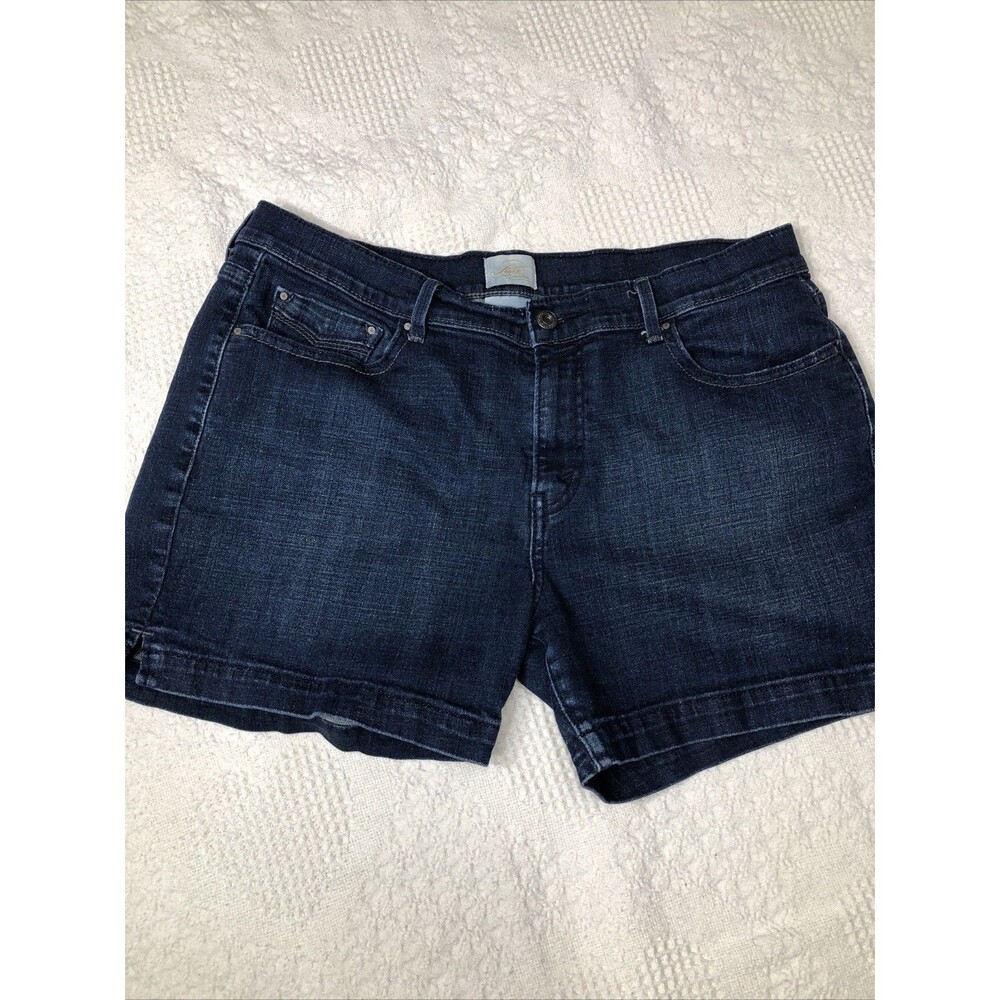 Levis Womens 515 Jean Shorts Blue Stretch Medium Wash Mid Rise Pockets 12 - Picture 3 of 13